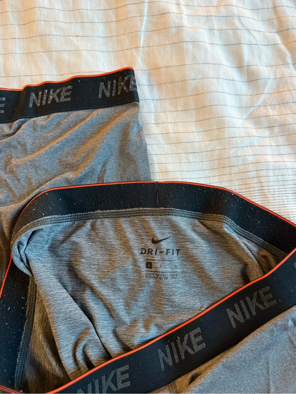 Nike Men’s Gray Boxer Briefs with Black Logo Waistband (2-Pack)